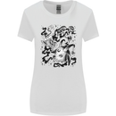 Dark Magic Black Voodoo Magic Mushrooms Womens Wider Cut T-Shirt White