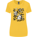 Dark Magic Black Voodoo Magic Mushrooms Womens Wider Cut T-Shirt Yellow