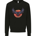 Dark Raven Norse Vikings Kids Sweatshirt Jumper Black