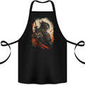Dark Samurai Fantasy Warrior Cotton Apron 100% Organic Black