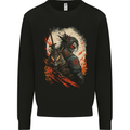 Dark Samurai Fantasy Warrior Kids Sweatshirt Jumper Black
