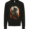 Dark Samurai Fantasy Warrior Mens Sweatshirt Jumper Black
