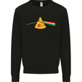 Dark Side of the Pizza Funny Food Kids Sweatshirt Jumper Black