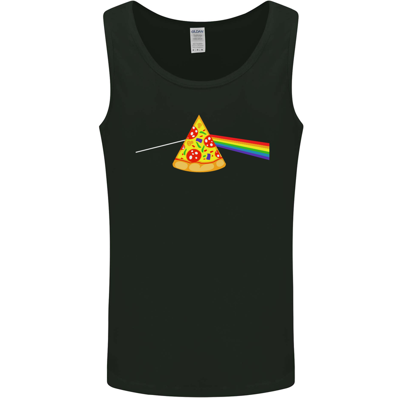 Dark Side of the Pizza Funny Food Mens Vest Tank Top Black