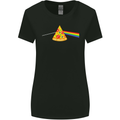 Dark Side of the Pizza Funny Food Womens Wider Cut T-Shirt Black