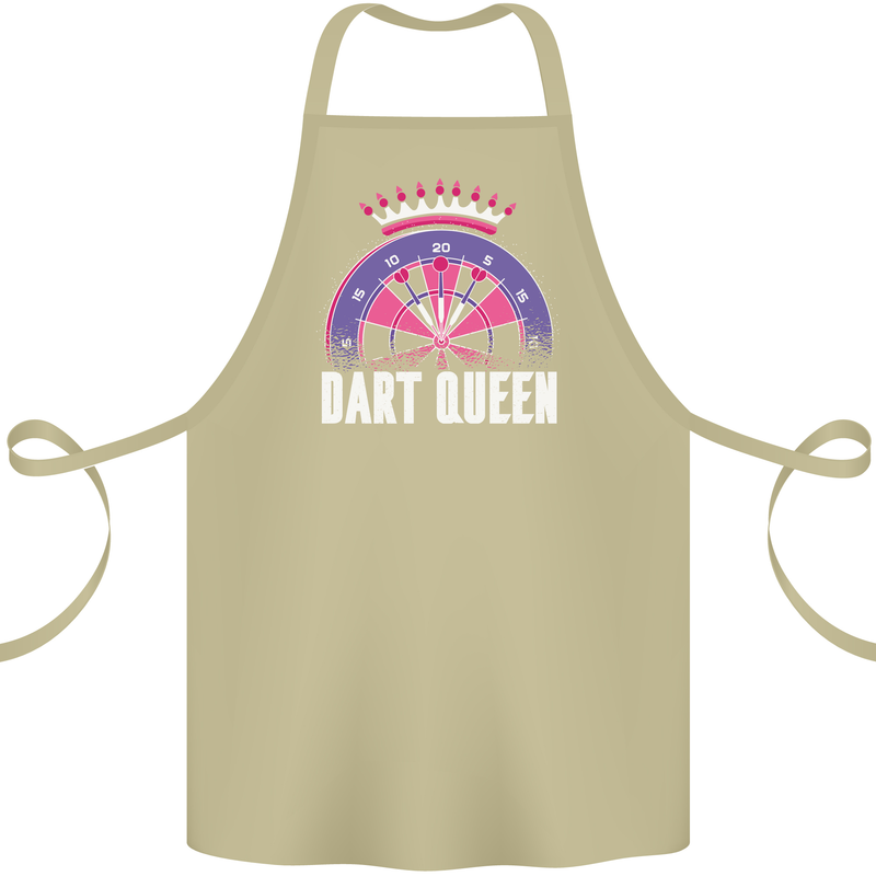 Darts Queen Funny Cotton Apron 100% Organic Khaki