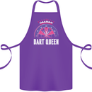Darts Queen Funny Cotton Apron 100% Organic Purple