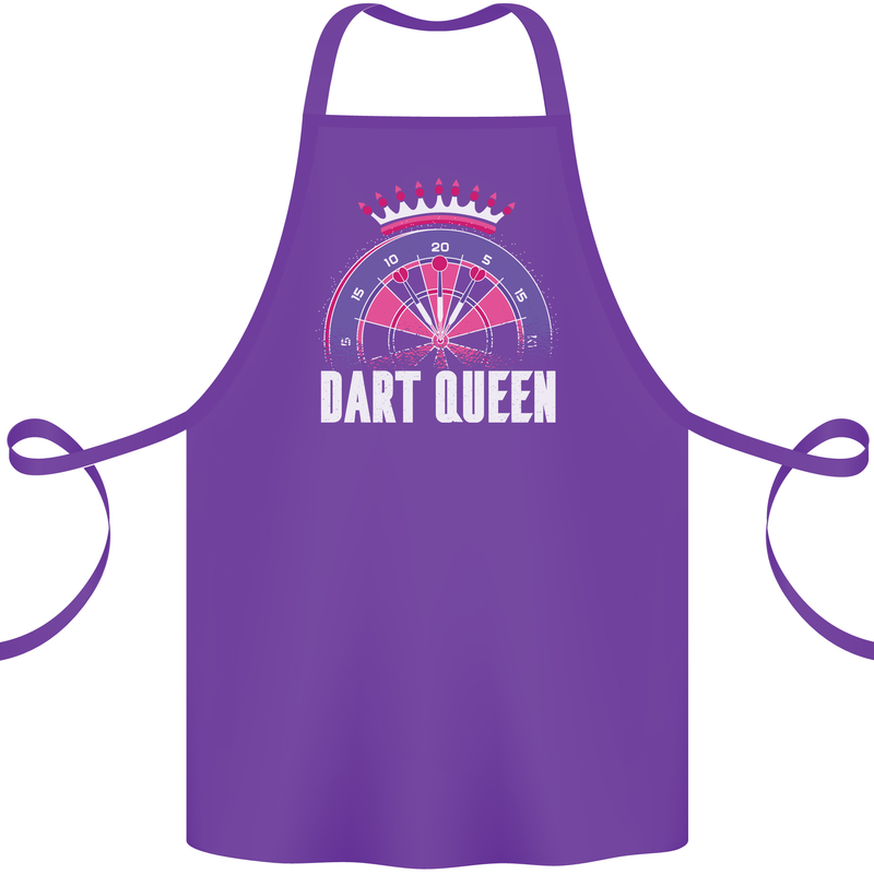 Darts Queen Funny Cotton Apron 100% Organic Purple