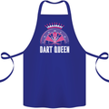 Darts Queen Funny Cotton Apron 100% Organic Royal Blue