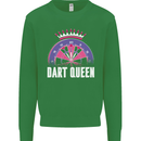 Darts Queen Funny Kids Sweatshirt Jumper Irish Green