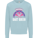 Darts Queen Funny Kids Sweatshirt Jumper Light Blue