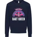 Darts Queen Funny Kids Sweatshirt Jumper Navy Blue