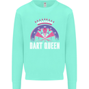 Darts Queen Funny Kids Sweatshirt Jumper Peppermint