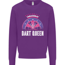 Darts Queen Funny Kids Sweatshirt Jumper Purple
