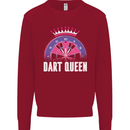 Darts Queen Funny Kids Sweatshirt Jumper Red