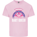 Darts Queen Funny Kids T-Shirt Childrens Light Pink