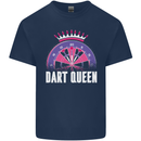 Darts Queen Funny Kids T-Shirt Childrens Navy Blue