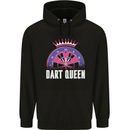 Darts Queen Funny Mens 80% Cotton Hoodie Black
