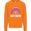 Darts Queen Funny Mens Sweatshirt Jumper Orange