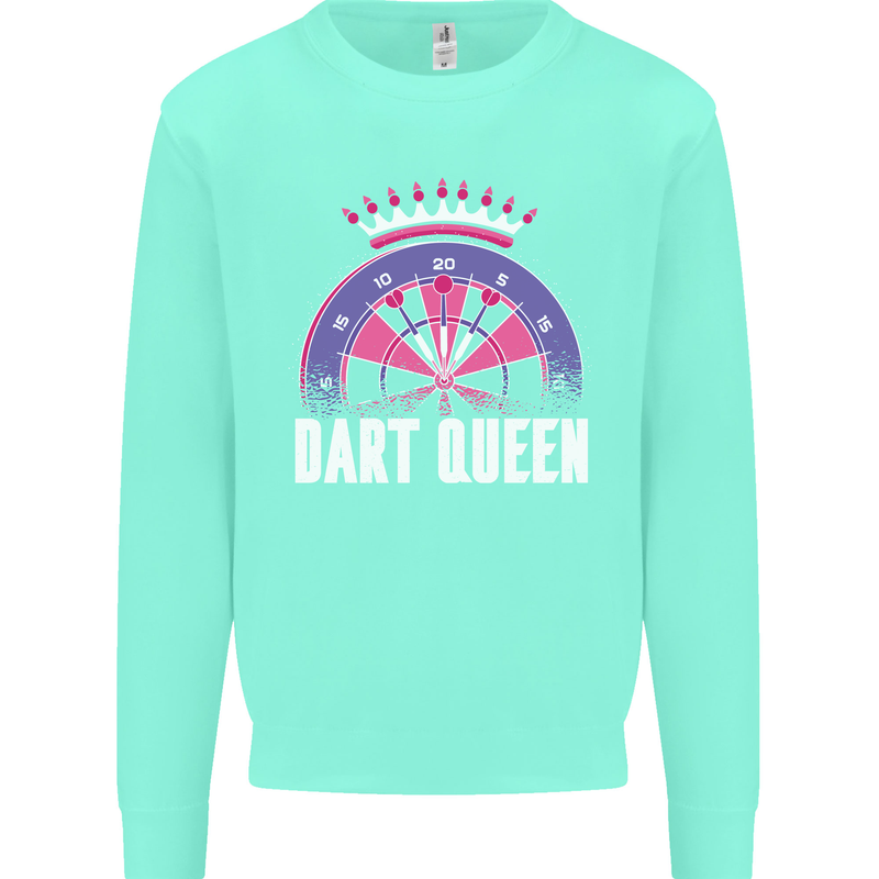 Darts Queen Funny Mens Sweatshirt Jumper Peppermint