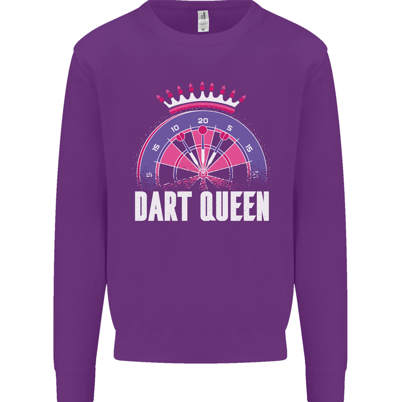 Darts Queen Funny Mens Sweatshirt Jumper Purple