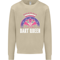 Darts Queen Funny Mens Sweatshirt Jumper Sand