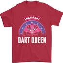 Darts Queen Funny Mens T-Shirt Cotton Gildan Red