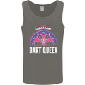 Darts Queen Funny Mens Vest Tank Top Charcoal