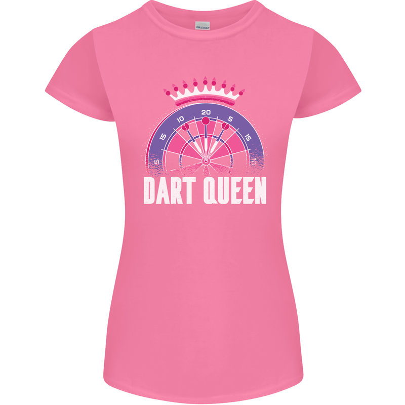 Darts Queen Funny Womens Petite Cut T-Shirt Azalea