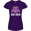 Darts Queen Funny Womens Petite Cut T-Shirt Purple