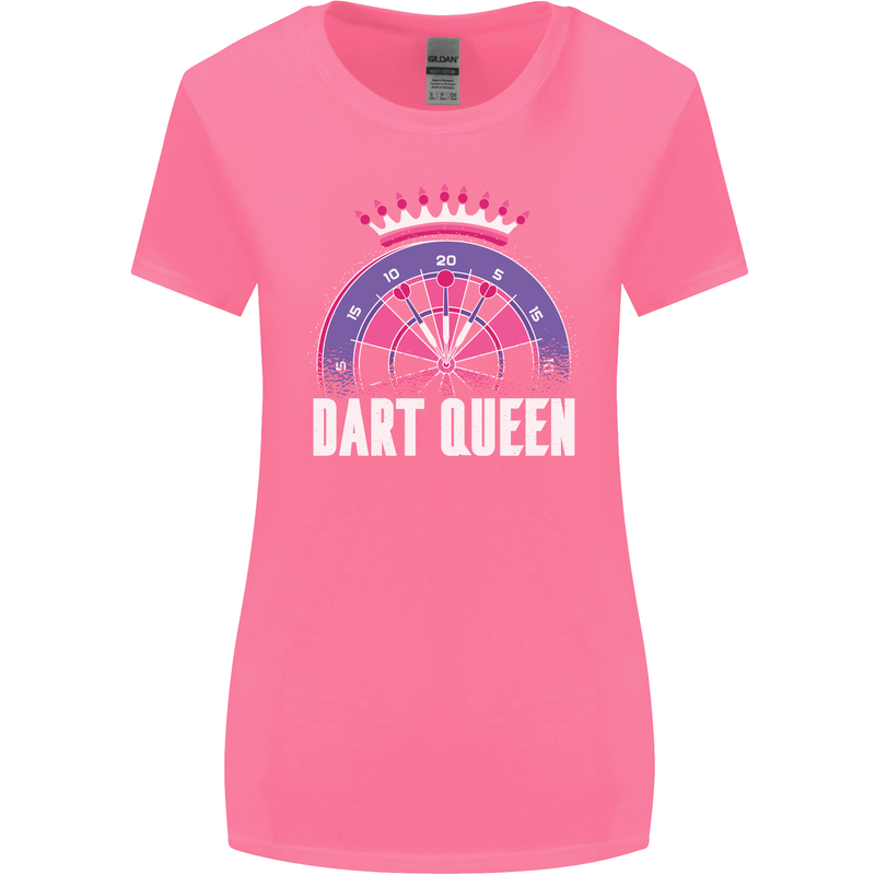 Darts Queen Funny Womens Wider Cut T-Shirt Azalea