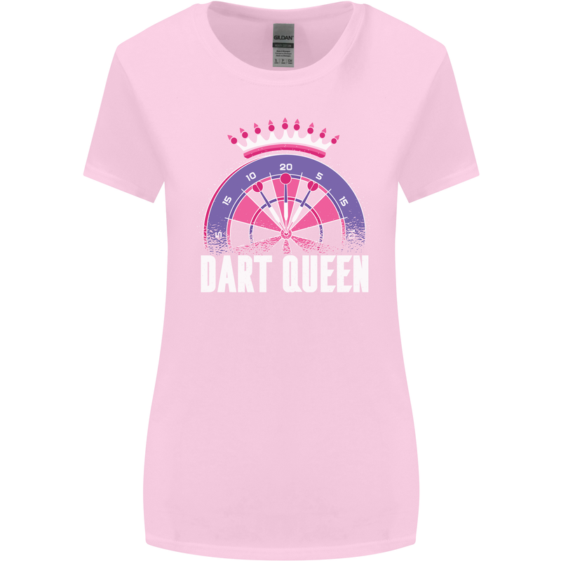 Darts Queen Funny Womens Wider Cut T-Shirt Light Pink