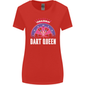 Darts Queen Funny Womens Wider Cut T-Shirt Red