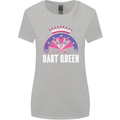 Darts Queen Funny Womens Wider Cut T-Shirt Sports Grey
