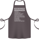 Dating My Granddaughter Grandparent's Day Cotton Apron 100% Organic Dark Grey