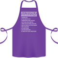 Dating My Granddaughter Grandparent's Day Cotton Apron 100% Organic Purple