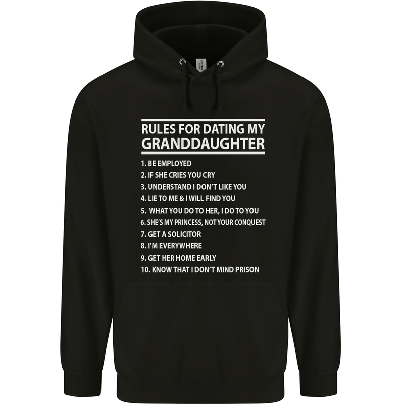 Dating My Granddaughter Grandparent's Day Mens 80% Cotton Hoodie Black