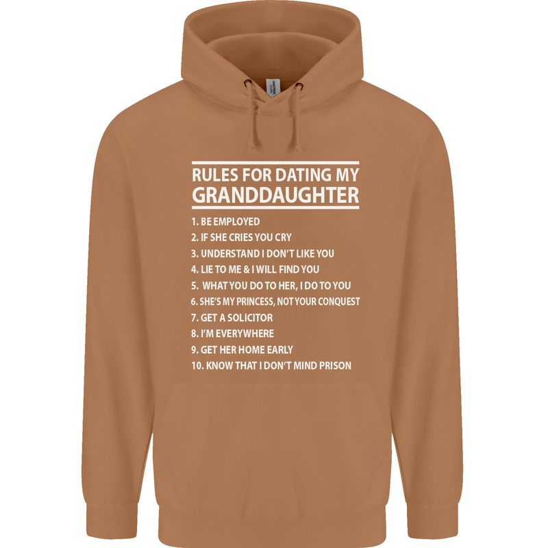 Dating My Granddaughter Grandparent's Day Mens 80% Cotton Hoodie Caramel Latte
