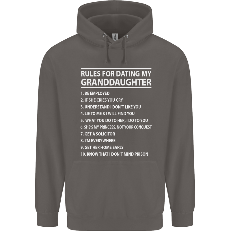 Dating My Granddaughter Grandparent's Day Mens 80% Cotton Hoodie Charcoal