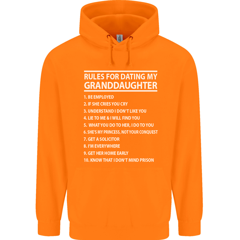 Dating My Granddaughter Grandparent's Day Mens 80% Cotton Hoodie Orange