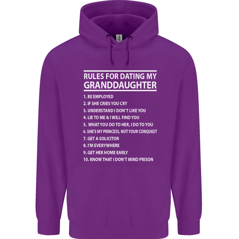 Dating My Granddaughter Grandparent's Day Mens 80% Cotton Hoodie Purple