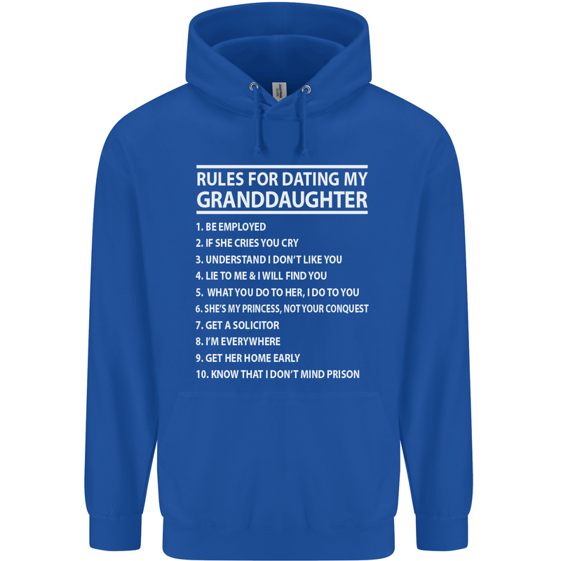 Dating My Granddaughter Grandparent's Day Mens 80% Cotton Hoodie Royal Blue