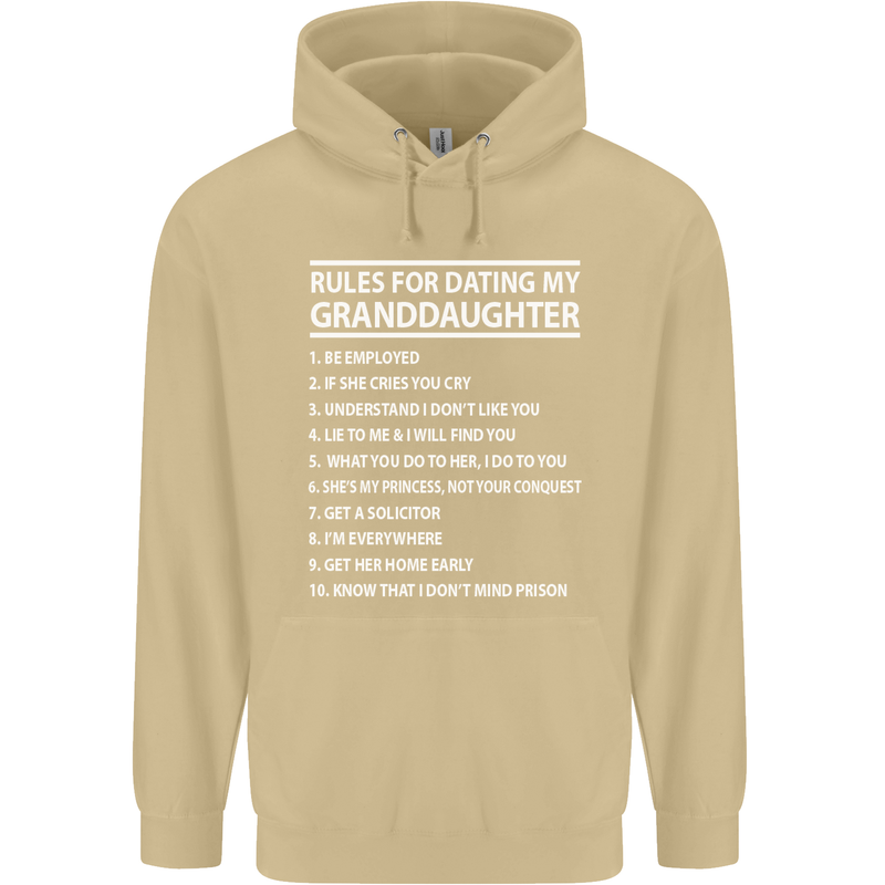 Dating My Granddaughter Grandparent's Day Mens 80% Cotton Hoodie Sand
