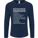Dating My Granddaughter Grandparent's Day Mens Long Sleeve T-Shirt Navy Blue