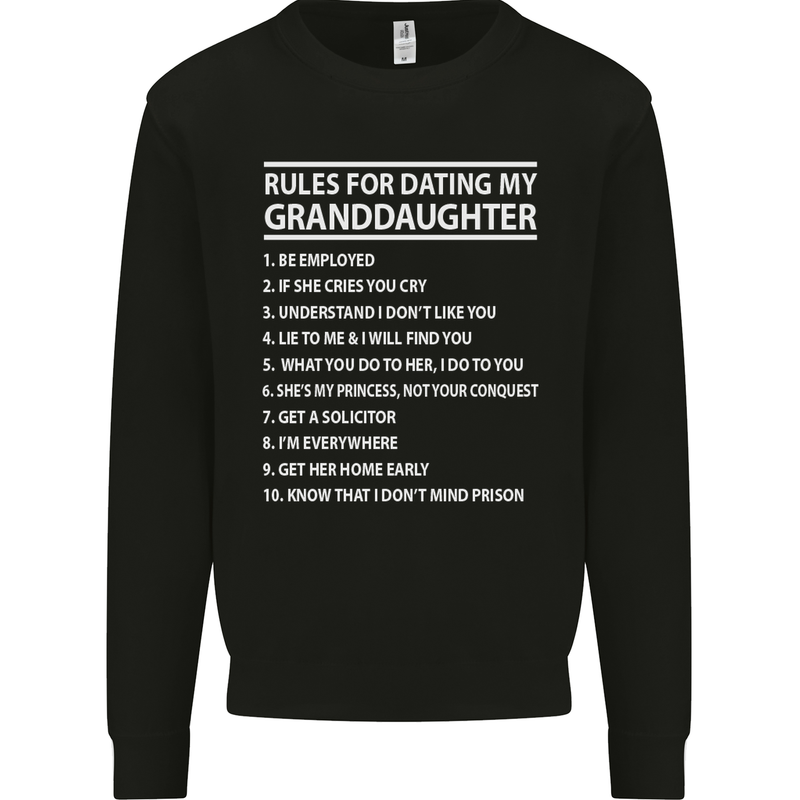 Dating My Granddaughter Grandparent's Day Mens Sweatshirt Jumper Black
