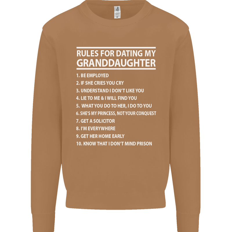 Dating My Granddaughter Grandparent's Day Mens Sweatshirt Jumper Caramel Latte