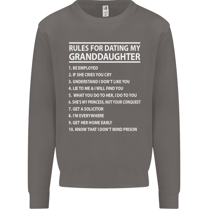 Dating My Granddaughter Grandparent's Day Mens Sweatshirt Jumper Charcoal