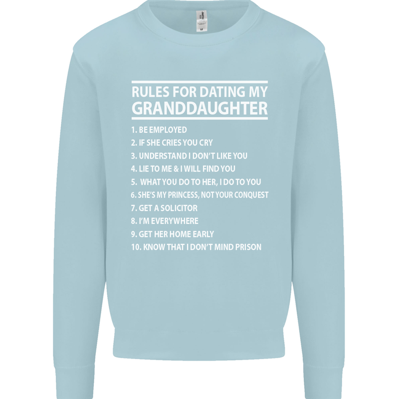 Dating My Granddaughter Grandparent's Day Mens Sweatshirt Jumper Light Blue