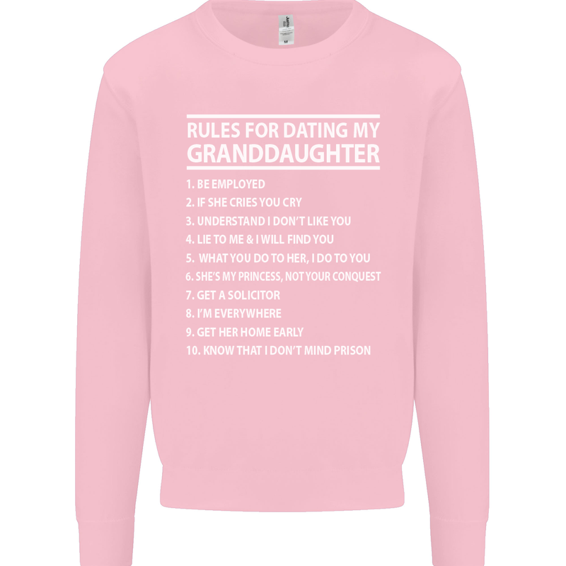 Dating My Granddaughter Grandparent's Day Mens Sweatshirt Jumper Light Pink