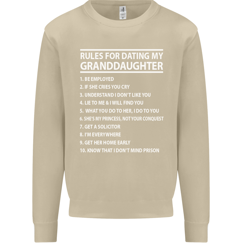Dating My Granddaughter Grandparent's Day Mens Sweatshirt Jumper Sand